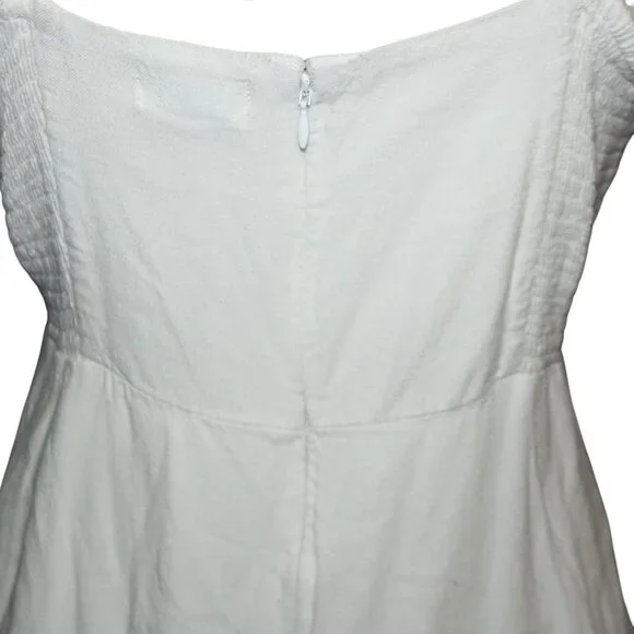 OLD NAVY White Sundress Sz XL Embroidered Midi Dress Wedding Beach Vacation - Picture 9 of 12